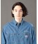 《REBUILD COLLECTION》バーシティー 長袖 デニムシャツ ／ L／S VARSITY DENIM SHIRT