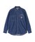 《REBUILD COLLECTION》バーシティー 長袖 デニムシャツ ／ L／S VARSITY DENIM SHIRT