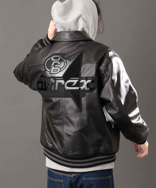 AVIREX レコードブレイカーズ バーシティ レザージャケット XL 黒 楽天市場】AVIREX RECORD BREAKERS VARSITY JACKET (6121046:BLACK