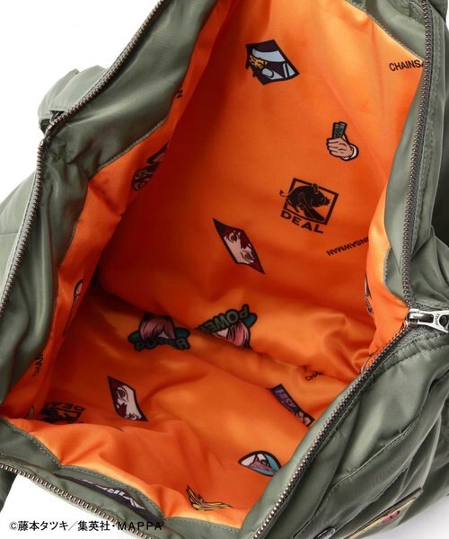 AVIREX オリーブグリーン ミリタリーバッグ　チェンソーマンコラボ 限定コラボ AVIREX チェンソーマン ONE MADE MA-1