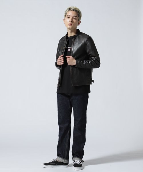 直営店限定》エイジド レザー シングル ライダース ／ AGED LEATHER