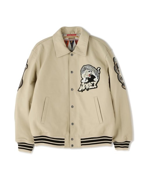 新品 SOPHNET. 24AW VARSITY バーシティ ジャケット SOPH. | LEATHER SLEEVE VARSITY JACKET(M NAVY):