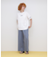 FADE WASH CUFFS OPEN EMBROIDERY T-SHIRT／フェイドウォッシュ カフスオープン刺繍Tシャツ
