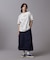 FADE WASH CUFFS OPEN EMBROIDERY T-SHIRT／フェイドウォッシュ カフスオープン刺繍Tシャツ