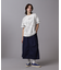 FADE WASH CUFFS OPEN EMBROIDERY T-SHIRT／フェイドウォッシュ カフスオープン刺繍Tシャツ