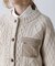 NYLON COMBI CABLE KNIT CARDIGAN／ナイロンコンビ ケーブルニットカ