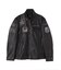 AGED LEATHER STAND ZIP RIDERS JACKET A.N.G.