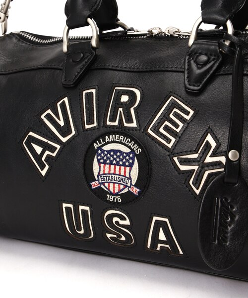 直営店別注》VARSITY LEATHER MINI DUFFLE BAG ／ バーシティレザー