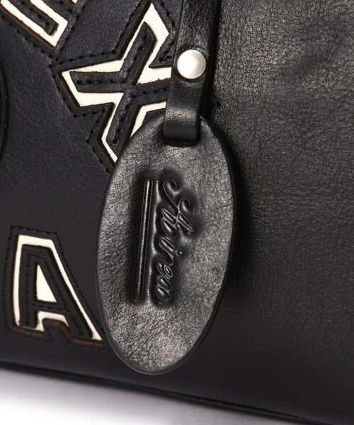 直営店別注》VARSITY LEATHER MINI DUFFLE BAG ／ バーシティレザー