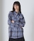 《直営店限定》COTTON WIDE CHECK EMB SHIRTS USAF／コットンワイドチェ