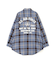 《直営店限定》COTTON WIDE CHECK EMB SHIRTS USAF／コットンワイドチェ