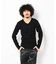 《DAILY》RIB L／S V-NECK T-SHIRT／リブ 長袖 ブイネック Tシャツ  デイリーウェア