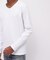 《DAILY／デイリー》MINI WAFFLE V NECK T-SHIRT／ミニワッフル 長袖 Vネック Tシャツ