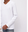 《DAILY／デイリー》MINI WAFFLE V NECK T-SHIRT／ミニワッフル 長袖 Vネック Tシャツ