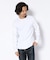 《DAILY／デイリー》MINI WAFFLE CREW-NECK L／S T-SHIRT／ミニワッフル クルーネック 長袖 Tシャツ