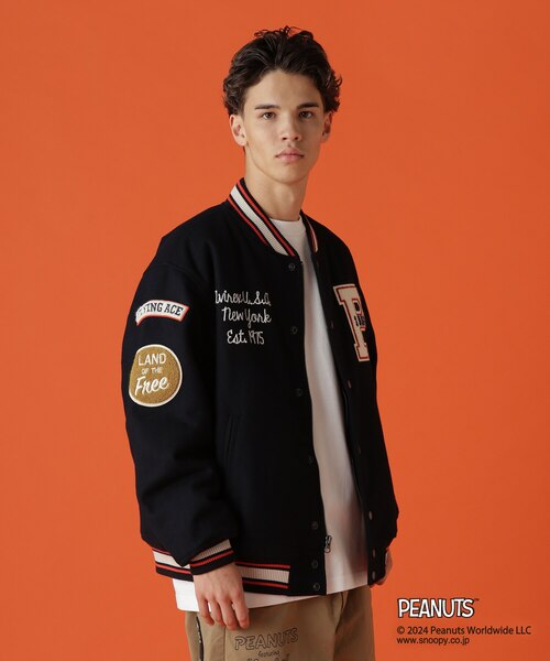 AVIREX × PEANUTS》STADIUM JACKET 
