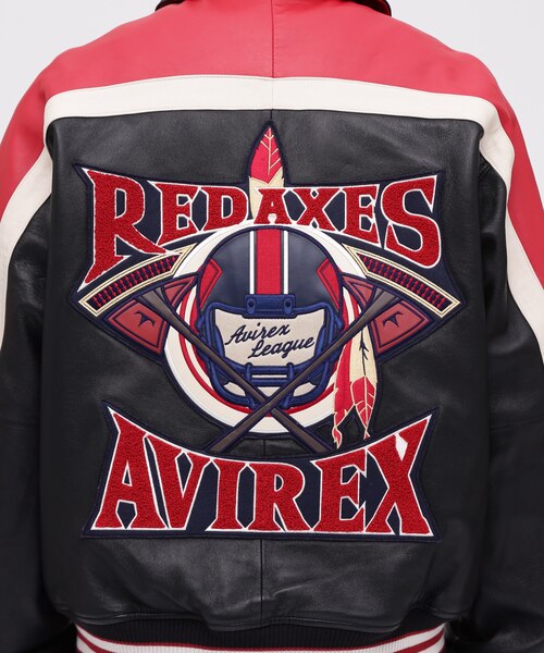 VARSITY JACKET RED AXES ／ バーシティジャケット レッド