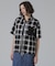 WAFFLE OMBRE CHECK DETACHABLE SHIRTS／ワッフルオンブレチェック デタッチャブルシャツ