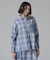 WAFFLE OMBRE CHECK DETACHABLE SHIRTS／ワッフルオンブレチェック デタッチャブルシャツ