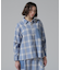 WAFFLE OMBRE CHECK DETACHABLE SHIRTS／ワッフルオンブレチェック デタッチャブルシャツ