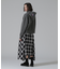 WAFFLE OMBRE CHECK IRREGULAR SKIRT／ワッフルオンブレチェック イレギュラースカート