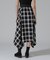 WAFFLE OMBRE CHECK IRREGULAR SKIRT／ワッフルオンブレチェック イレギュラースカート