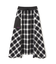 WAFFLE OMBRE CHECK IRREGULAR SKIRT／ワッフルオンブレチェック イレギュラースカート