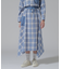 WAFFLE OMBRE CHECK IRREGULAR SKIRT／ワッフルオンブレチェック イレギュラースカート