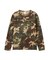 《WEB限定》《DAILY／デイリー》 RIB L／S HENLEY NECK T-SHIRT CAMOUFLAGE ／リブ ヘンリーネック