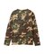 《WEB限定》《DAILY／デイリー》 RIB L／S HENLEY NECK T-SHIRT CAMOUFLAGE ／リブ ヘンリーネック