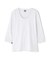 《DAILY／デイリー》2／3 SLEEVE U-NECK T-SHIRT／2／3 スリーブ Uネック Tシャツ