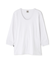 《DAILY／デイリー》2／3 SLEEVE U-NECK T-SHIRT／2／3 スリーブ Uネック Tシャツ