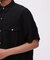 《TFQP by HANDROOM》UTILITY SHORTSLEEVE SHIRT FLAT BLACK ／ 半袖シャツ