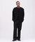 《TFQP by HANDROOM》OPEN COLLAR LONGSLEEVE WORK SHIRT FLAT BLACK ／ 長袖シャツ