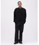 《TFQP by HANDROOM》OPEN COLLAR LONGSLEEVE WORK SHIRT FLAT BLACK ／ 長袖シャツ