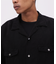 《TFQP by HANDROOM》OPEN COLLAR LONGSLEEVE WORK SHIRT FLAT BLACK ／ 長袖シャツ