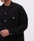 《TFQP by HANDROOM》OPEN COLLAR LONGSLEEVE WORK SHIRT FLAT BLACK ／ 長袖シャツ