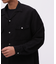 《TFQP by HANDROOM》OPEN COLLAR LONGSLEEVE WORK SHIRT FLAT BLACK ／ 長袖シャツ