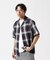 ONE POINT OMBRE CHECK SHIRT ／ 半袖 ワンポイント オンブレチェックシャツ ／ AVIREX ／ アヴィレックス