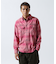 BLEACH WASHED NEP CHECK SHIRT ”YELLOW STONE”