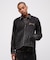 LEATHER PATCH DENIM JACKET