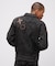 LEATHER PATCH DENIM JACKET