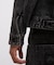 LEATHER PATCH DENIM JACKET