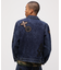 LEATHER PATCH DENIM JACKET