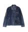 LEATHER PATCH DENIM JACKET