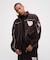 VELOUR RAGLAN SLEEVE STAND ZIP A.C.D