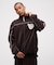 VELOUR RAGLAN SLEEVE STAND ZIP A.C.D