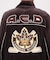 VELOUR RAGLAN SLEEVE STAND ZIP A.C.D