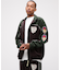 VELOUR RAGLAN SLEEVE STAND ZIP A.C.D