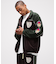VELOUR RAGLAN SLEEVE STAND ZIP A.C.D